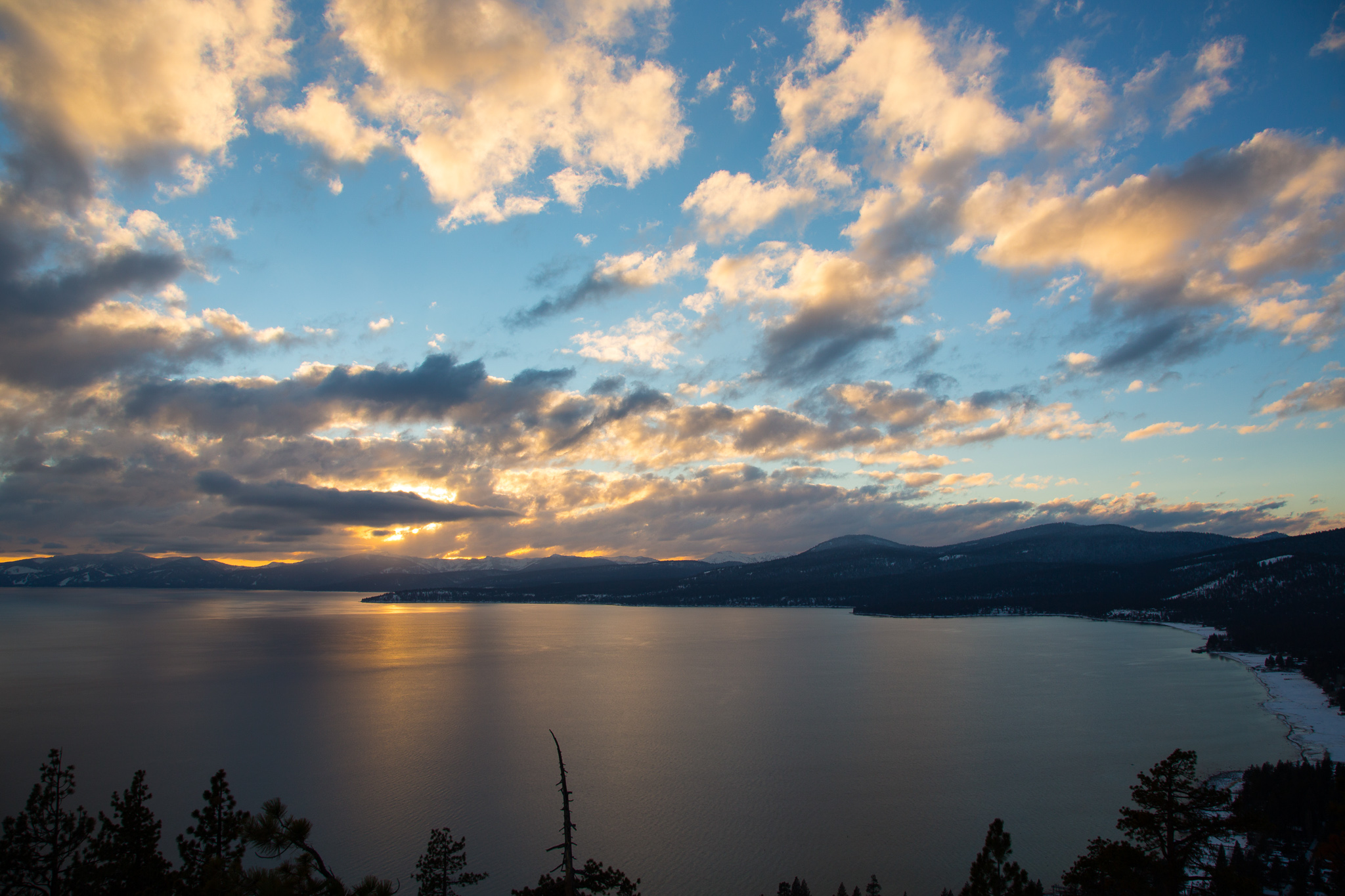 Lake Tahoe near sunset